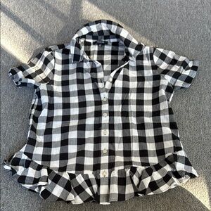 Madewell Black and White Button Down Shirt